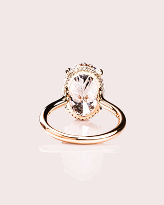 Cushion Hidden Halo Lab Grown Diamond Engagement Ring
