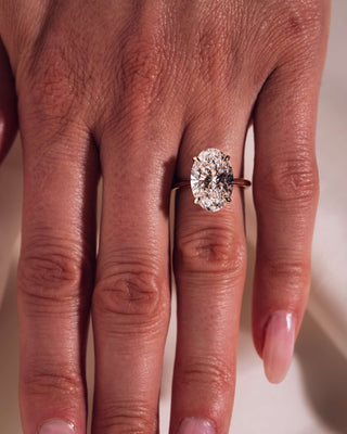 Cushion Hidden Halo Lab Grown Diamond Engagement Ring