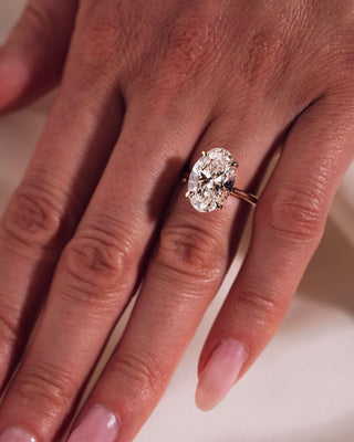 Cushion Hidden Halo Lab Grown Diamond Engagement Ring