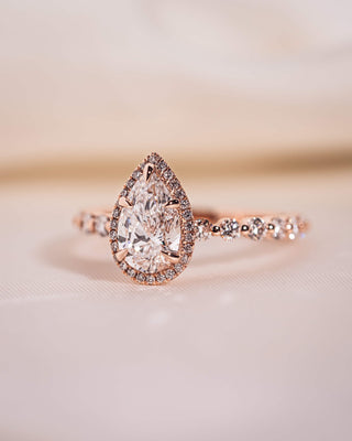 Cushion Hidden Halo Lab Grown Diamond Engagement Ring