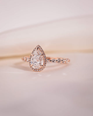 Cushion Hidden Halo Lab Grown Diamond Engagement Ring