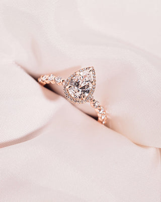 Cushion Hidden Halo Lab Grown Diamond Engagement Ring