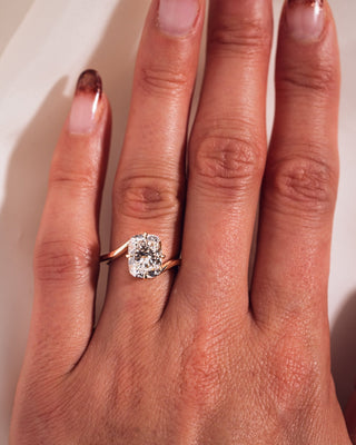 Cushion Hidden Halo Lab Grown Diamond Engagement Ring