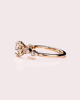 Cushion Hidden Halo Lab Grown Diamond Engagement Ring