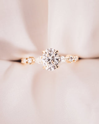 Cushion Hidden Halo Lab Grown Diamond Engagement Ring