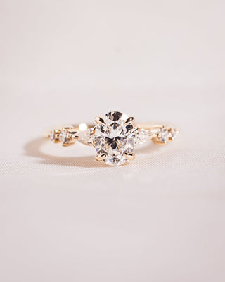 Cushion Hidden Halo Lab Grown Diamond Engagement Ring