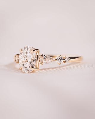 Cushion Hidden Halo Lab Grown Diamond Engagement Ring