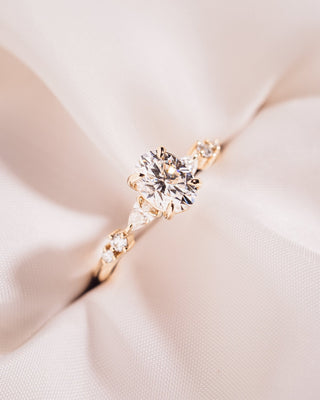 Cushion Hidden Halo Lab Grown Diamond Engagement Ring