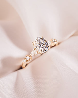 Cushion Hidden Halo Lab Grown Diamond Engagement Ring