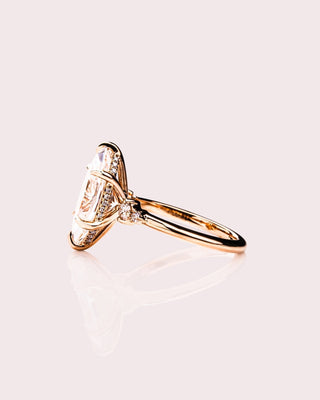 Cushion Hidden Halo Lab Grown Diamond Engagement Ring