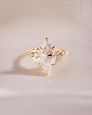 Cushion Hidden Halo Lab Grown Diamond Engagement Ring