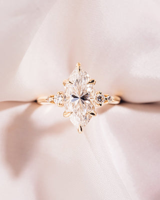 Cushion Hidden Halo Lab Grown Diamond Engagement Ring