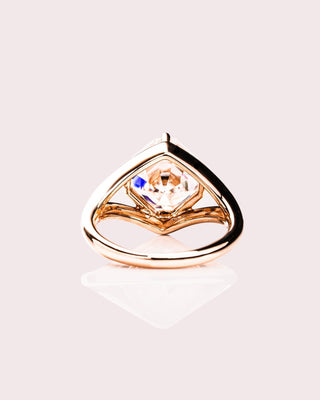 Cushion Hidden Halo Lab Grown Diamond Engagement Ring
