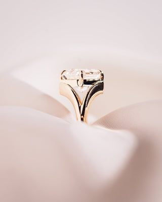 Cushion Hidden Halo Lab Grown Diamond Engagement Ring