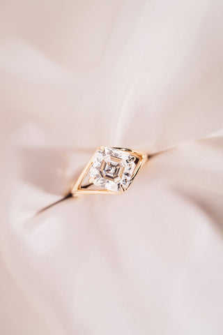 Cushion Hidden Halo Lab Grown Diamond Engagement Ring