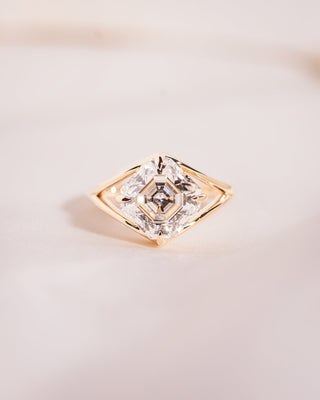Cushion Hidden Halo Lab Grown Diamond Engagement Ring