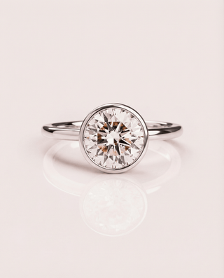 Cushion Hidden Halo Lab Grown Diamond Engagement Ring