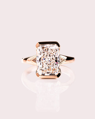 Cushion Hidden Halo Lab Grown Diamond Engagement Ring