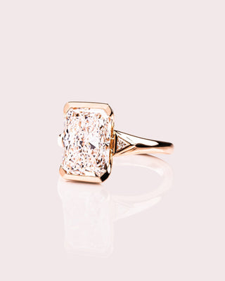 Cushion Hidden Halo Lab Grown Diamond Engagement Ring