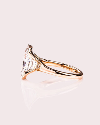 Cushion Hidden Halo Lab Grown Diamond Engagement Ring