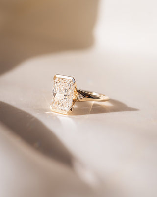 Cushion Hidden Halo Lab Grown Diamond Engagement Ring