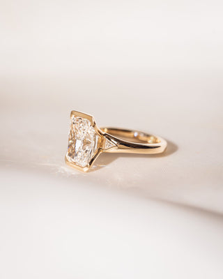 Cushion Hidden Halo Lab Grown Diamond Engagement Ring