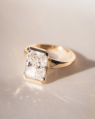 Cushion Hidden Halo Lab Grown Diamond Engagement Ring