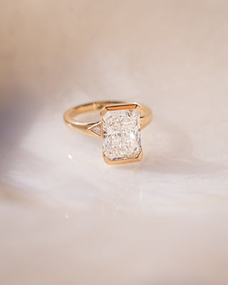 Cushion Hidden Halo Lab Grown Diamond Engagement Ring