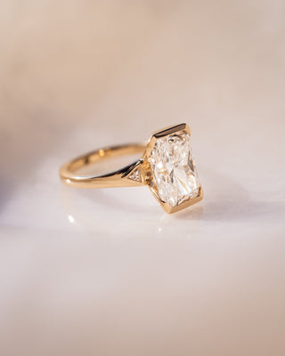 Cushion Hidden Halo Lab Grown Diamond Engagement Ring