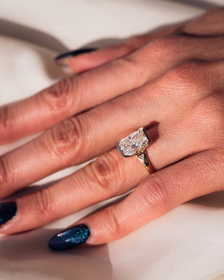 Cushion Hidden Halo Lab Grown Diamond Engagement Ring