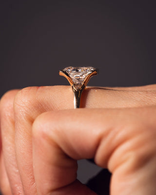 Cushion Hidden Halo Lab Grown Diamond Engagement Ring