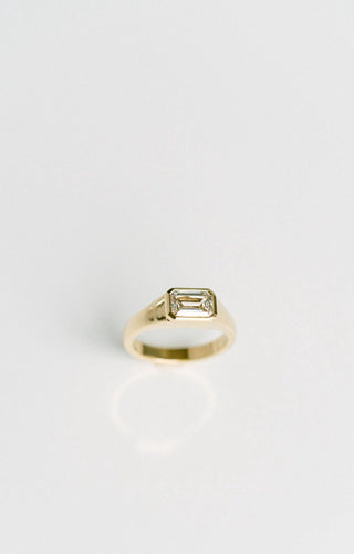 Marquise Shaped Three Stone Lab Grown Diamond Engagement Ring