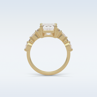 2.3 CT Cluster Engagement Ring Featuring Emerald Moissanite 14