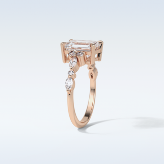 2.3 CT Cluster Engagement Ring Featuring Emerald Moissanite 19