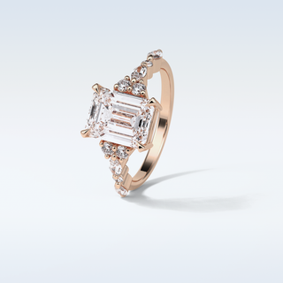 2.3 CT Cluster Engagement Ring Featuring Emerald Moissanite 20