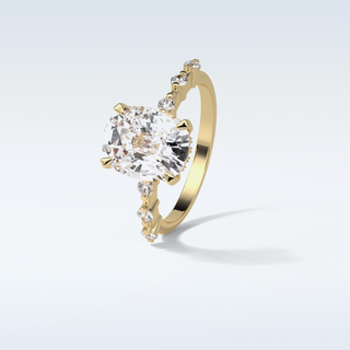 4 CT Dainty Engagement Ring Featuring Cushion Moissanite 13