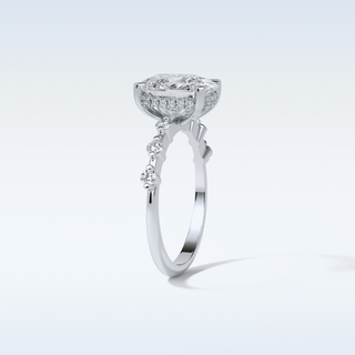 4 CT Dainty Engagement Ring Featuring Cushion Moissanite 5