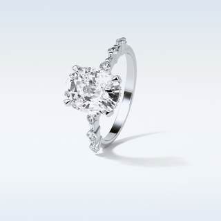 4 CT Dainty Engagement Ring Featuring Cushion Moissanite 6