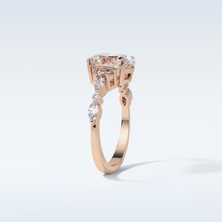 2.1 CT Cluster Engagement Ring Featuring Oval Moissanite 19