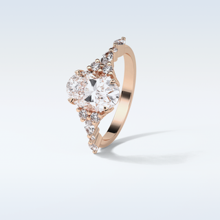 2.1 CT Cluster Engagement Ring Featuring Oval Moissanite 20