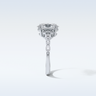 2.1 CT Cluster Engagement Ring Featuring Oval Moissanite 5