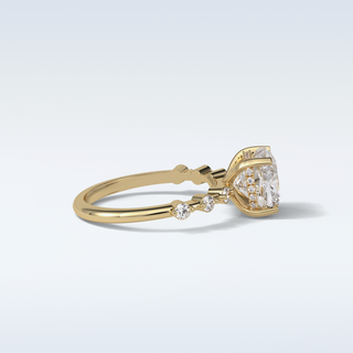 2.15 CT Dainty Engagement Ring Featuring Cushion Moissanite 10