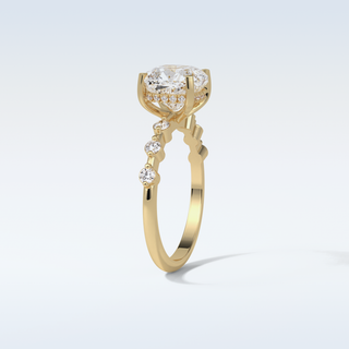 2.15 CT Dainty Engagement Ring Featuring Cushion Moissanite 12