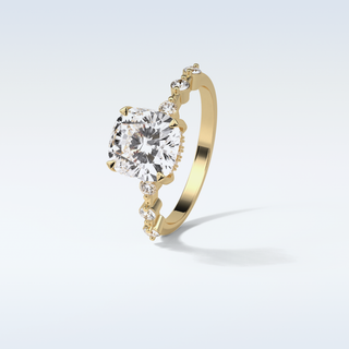 2.15 CT Dainty Engagement Ring Featuring Cushion Moissanite 13