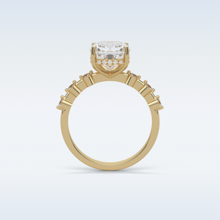 2.15 CT Dainty Engagement Ring Featuring Cushion Moissanite 14