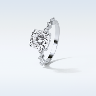 2.15 CT Dainty Engagement Ring Featuring Cushion Moissanite 6