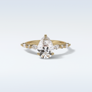 1.93 CT Pave Engagement Ring Featuring Pear Moissanite 8
