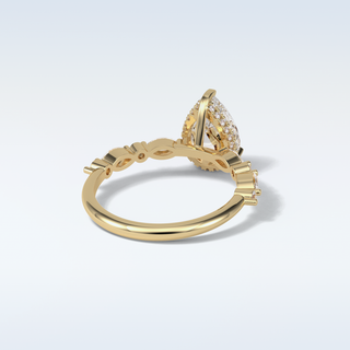 1.93 CT Pave Engagement Ring Featuring Pear Moissanite 9