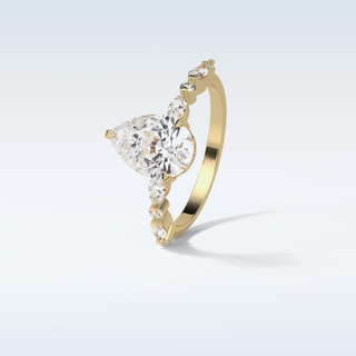 1.93 CT Pave Engagement Ring Featuring Pear Moissanite 13
