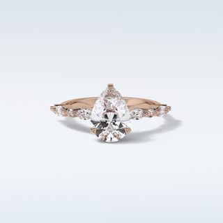 1.93 CT Pave Engagement Ring Featuring Pear Moissanite 15